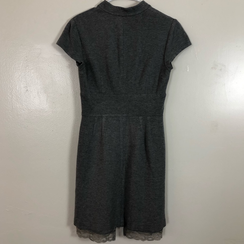 Trina Turk Short Sleeve Dress w/ Lace Bottom - Picture 3 of 5